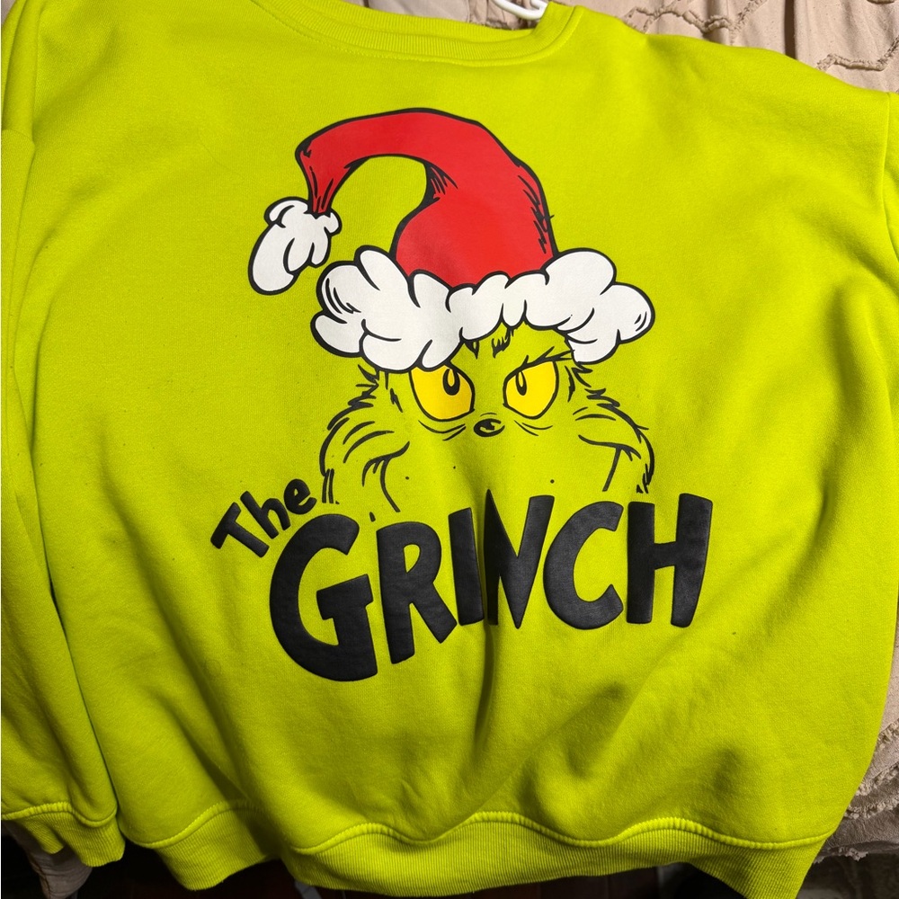 Dr. Seuss Bright Yellow Grinch Sweatshirt